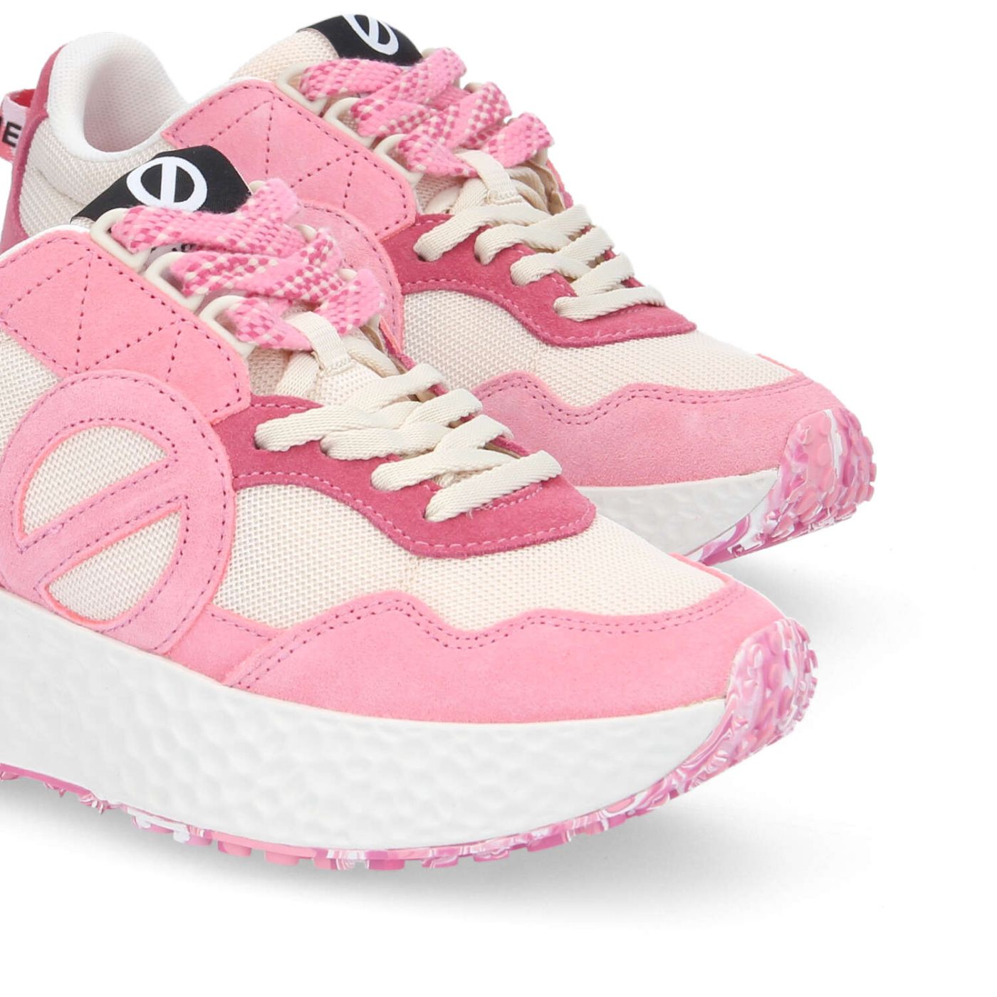 CARTER MILKSHAKE W - SUEDE/KNIT/SUED - PINK/OFF WHITE